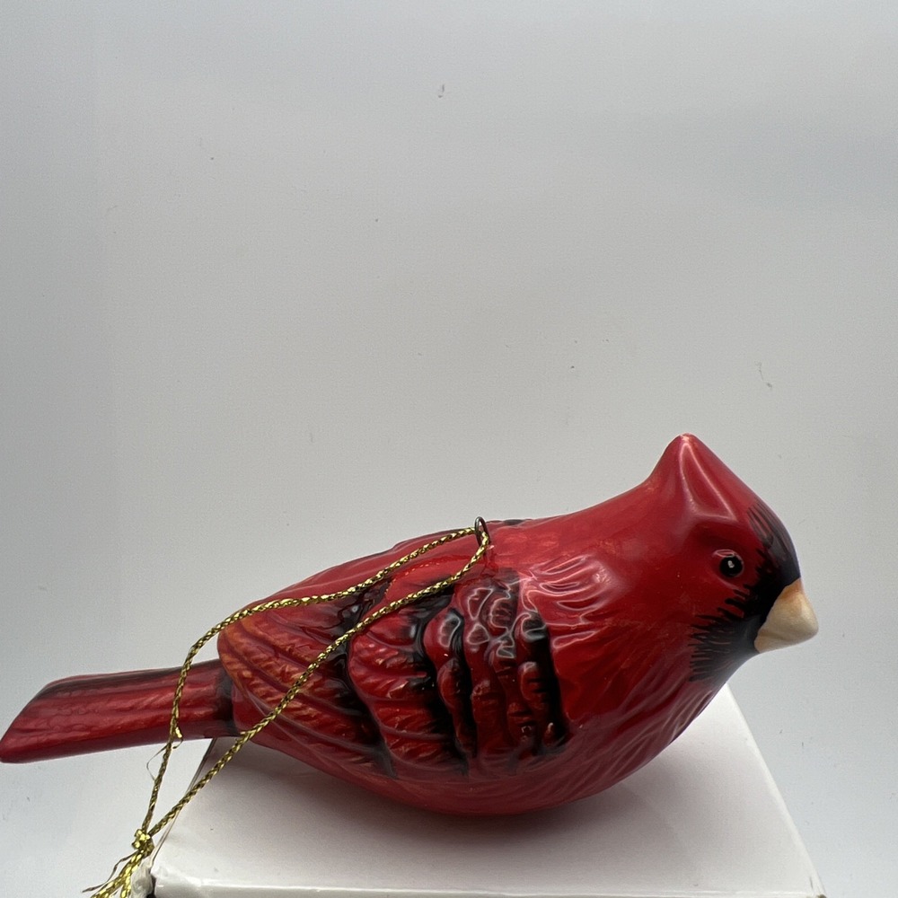 Westmon Works Ceramic Red Cardinal Christmas Ornament Memorial Figurine 4"